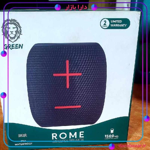 اسپیکر مینی بلوتوث گرین لیون مدل روم-خرید اسپیکر اورجینال دارا بازار Green Lion Rome Wireless Bluetooth Speaker Waterproof ipx7