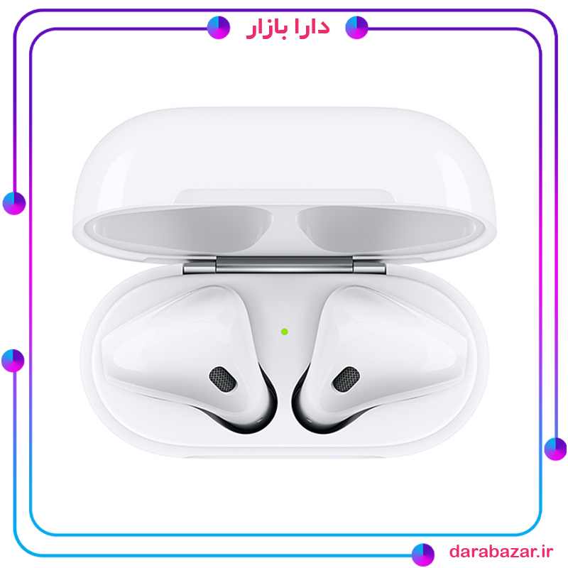 هندزفری ایرپاد2 آیفون-خرید ایرپاد اورجینال اپل-دارا بازار Apple AirPods2 Wireless Headphones with wireless charging case