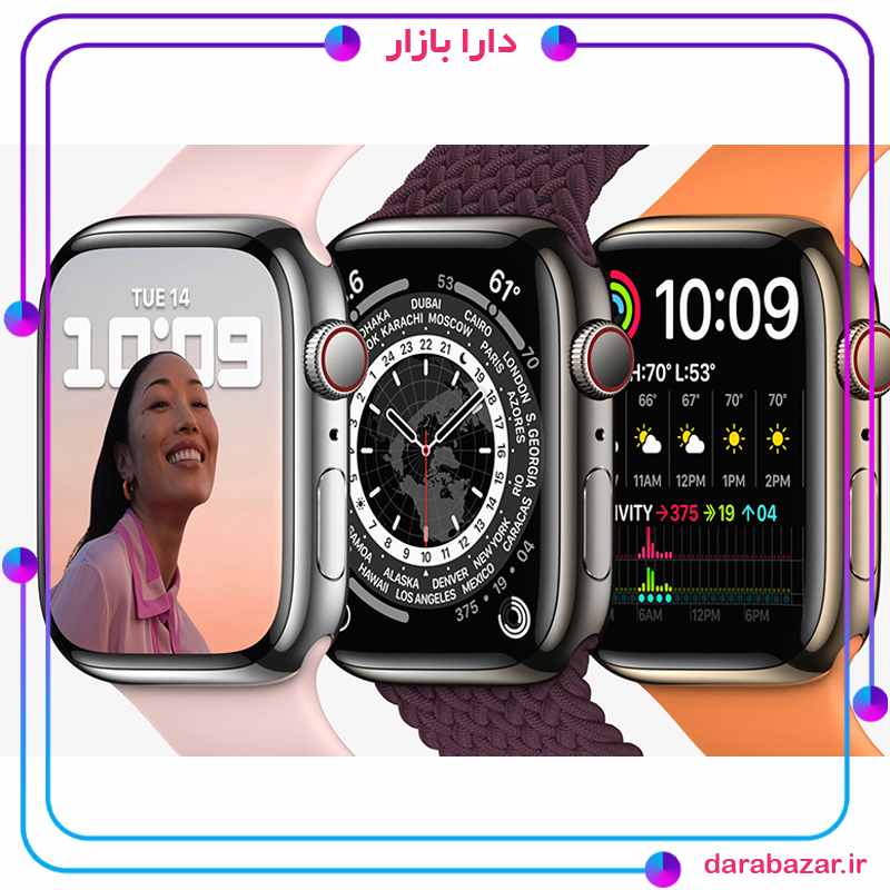 ساعت هوشمند اپل واچ سری 7 سایز 45 میلیمتر-خرید اپل واچ اورجینال سری 7 سایز 45-دارا بازار Apple Watch Series 7 – 45mm