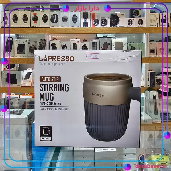 ماگ همزن دار مغناطیسی لپرسو-lepresso auto magnetic stirring mug 450ml lpcffm0026-محصولات لپرسو-دارا بازار