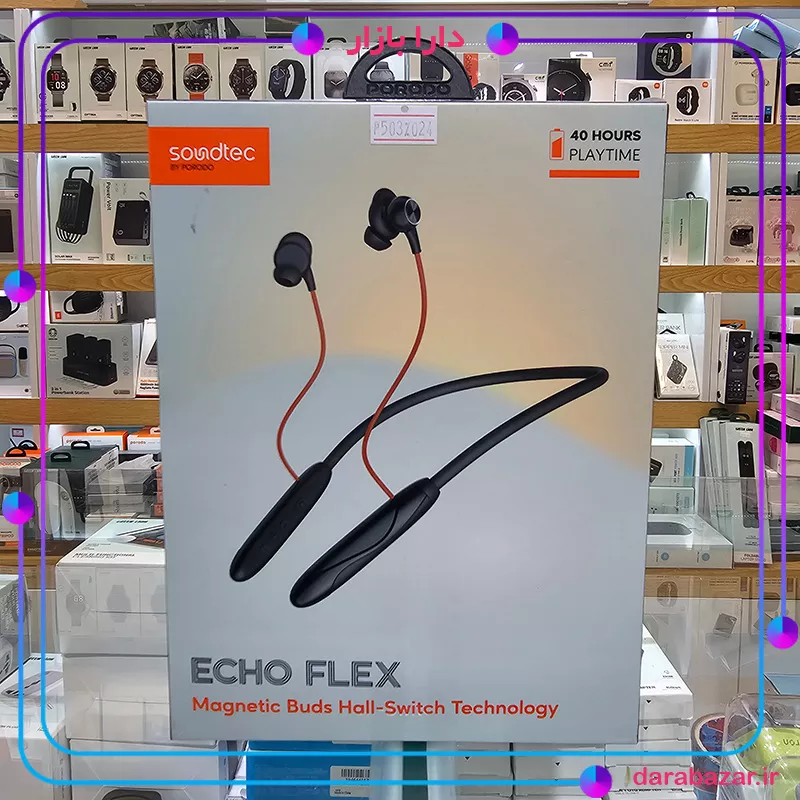 هندزفری گردنی بلوتوثی پرودو-Porodo Soundtec Echo Flex Magnetic Buds Hall-Switch Technology-محصولات پرودو-دارا بازار