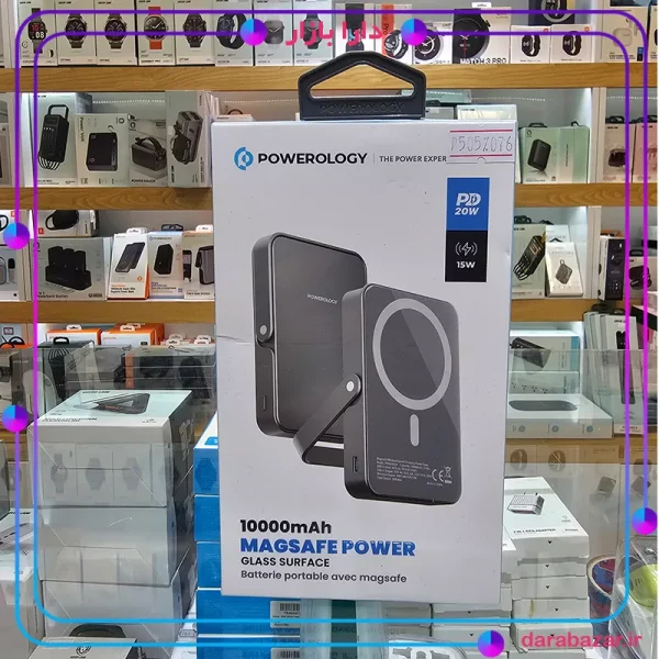 پاوربانک پاورولوژی-Powerology 10000mAh MagSafe Power Glass Surface PPBCHA36-محصولات پاورولوژی-دارا بازار